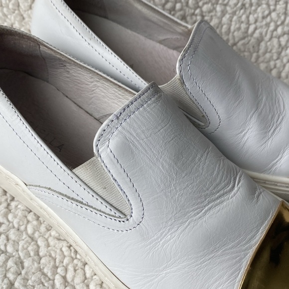 Gabriella Womens’ Gold Toe Leather Slip-on Sneakers - Picture 8 of 14